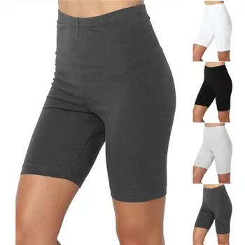 Doamnelor exerciții în aer liber Câmpia Active de Vară pantaloni Scurți de Ciclism Întinde de Bază Scurte Fierbinte Solid Negru Moale purta pantaloni Scurti pentru femei de sex feminin