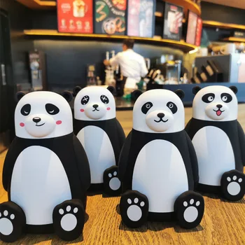 320ml 3D în Formă de Panda Cană de Cafea din Sticlă Creative pentru Copii Anti-opărire Anti-cădere Fierbător Temperatură Înaltă Portabil Cana de Apa