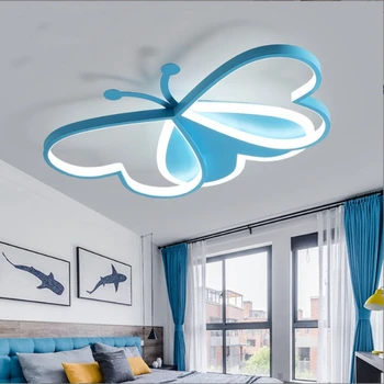 Creative pentru Copii Dormitor Tavan Lampa Fluture Frumos Fiica Camera Smart Candelabru LED Decoratiuni Interioare Lămpi