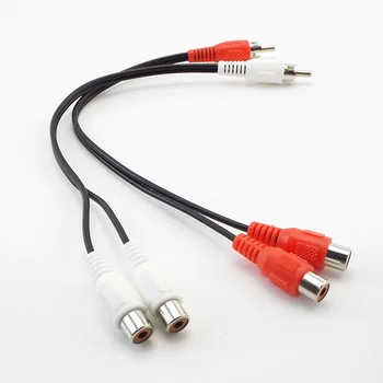 Y Splitter Cablu Audio RCA Mascul la 2 Femele Plug Conector RCA Adaptoarele Cablul de Sârmă