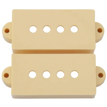 Musiclily Pro Plastic P Bass Pickup Acoperă Set de Fender Precision Bass, Crema (Set de 2)