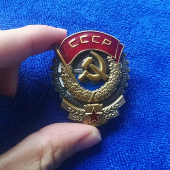 Ordinul sovietic de RED BANNER MUNCII URSS Rusia Medalia, Insigna