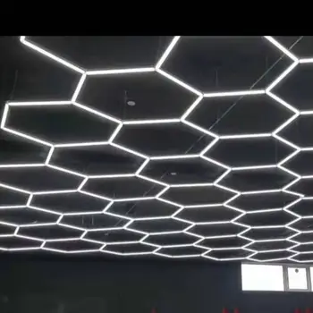 5*7M Profesionale Personalizate Hexagon Lumină Led-uri Pentru Showroom-ul Condus Atelier Auto Lumina Detaliază Lumini