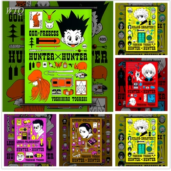 Hunter X Hunter Gon Freecss Killua Zoldyck Kurapika Leorio Chrollo Anime Postere Canvas Tablou De Perete De Artă Decor Acasă