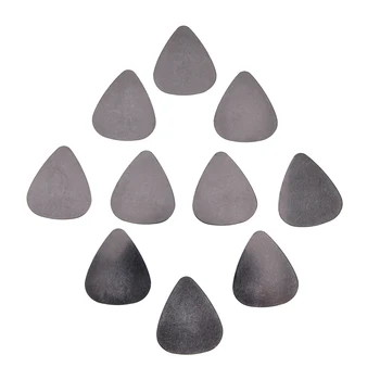 10 Buc Nu Logo-Ul De Imprimare În Formă De Inimă Din Oțel Inoxidabil, Metal De Argint Ponturi Plectrums Pentru Chitara Electrica Bass Consumabile