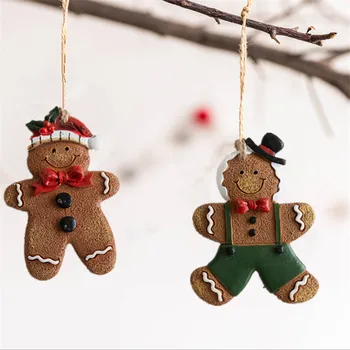 2022 Navidad Crăciun Rășină Om turtă dulce Pandantiv Ornamente pentru Pomul de Craciun Decoratiuni de Craciun pentru Casa 2023 Cadou de Anul Nou