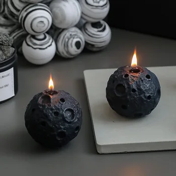 Luna neagra Lumanari Parfumate Creative Dormitor Lumanari Cadouri Suvenir 3D Luna Lumanari pentru Decoratiuni