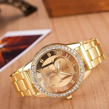 CH Brand de Lux de Înaltă Calitate Stras Design Cuarț Femei Casual Rose Gold Serie Rochie Ceas Barbati Mai bun Cadou 2021 Reloj