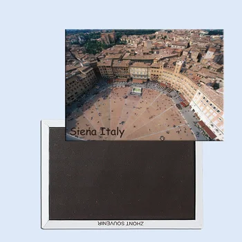 Suveniruri turistice,Frigider Magnetic,Cadou Rafinat 24601, Vedere Aeriană de Piazza del Campo, Siena, Italia