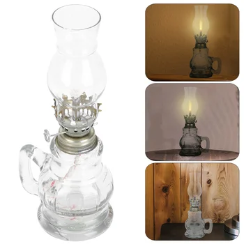 Vintage Sticlă De Lampă De Petrol Retro De Epocă Ulei Suport Lumanare Felinar Camera De Urgență Rustic Iluminat Decor