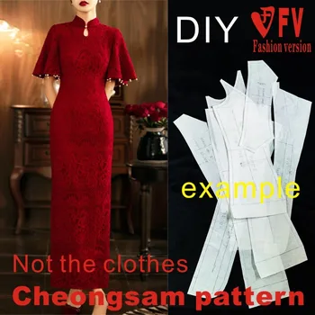 Face haine model femeilor s-a îmbunătățit dantela cheongsam rochie de Cusut model 1:1 model fizic BQP-84