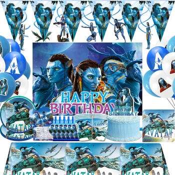 Avatar Drum de Apă, Tema Băieți Petrecerea de Ziua Hârtie Decor Tacamuri Cupa Placa Banner Balon Petrecere Copil de Dus Provizii