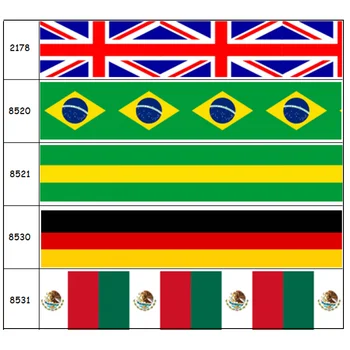 FHGDSH 50yards Anglia, Brazilia, Germania Steag Imprimat Grosgrain Panglică, Accesorii, Materiale de Decorare DIY Ambarcațiuni de Cusut