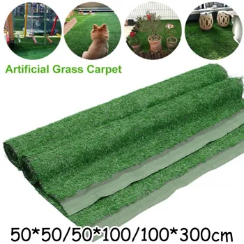 1 * 100*300CM PP + PE Iarbă Artificială Mat Covor Verde Fals Sintetice Peisaj de Grădină Gazon Mat Gazon În Stoc