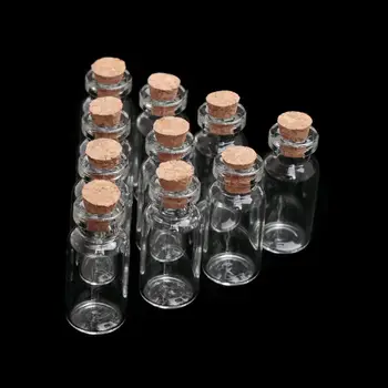 10buc 1-20ml Mici Fantezie Gol de Sticlă care Doresc Cu Dopuri Dop Pentru Diy Doresc Mesaj Mostra de Parfum Container