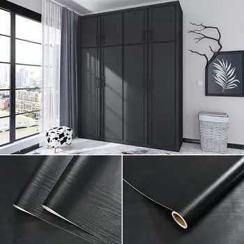 Lemn Dungă Neagră imagini de Fundal, în Rulouri PVC autoadezive pentru Decor Contact Hârtie Cabinet Desktop Mobilier Modern Autocolante Decorative