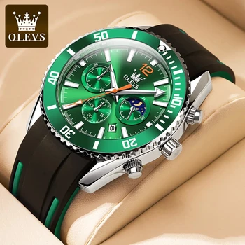 Top Brand de ceasuri de Lux pentru Bărbați Cuarț Moda Ceasuri Sport Faza de Luna rezistent la apa Curea Silicon Ceas Montre Homme + Cutie
