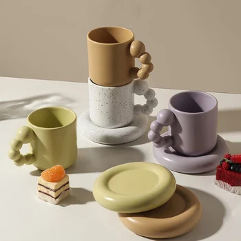 Nordic 380ml Personalitate Cana Creative de Grăsime se Ocupe de Cupa Creative Ceramice Ceașcă de Cafea Mat Camera de zi Mese Ceai de după-Amiază Cupa