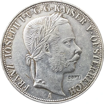 1867 Austria 3 1/2 Gulden COPIA monede 41MM