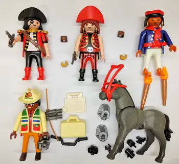5pcs Playmobil Geobra pirat & Cal Gri figurina jucarie de Colectie P1F