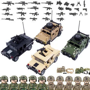NE Hummer Militare Blocuri Armura Vehicule Auto Armată de Soldați din Forțele Speciale Cifre Accesorii Armă Cărămizi Jucarii Cadou