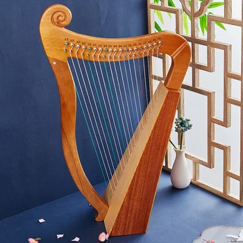 Ușor De Lemn Liră Harpă Maxilarului 19 Siruri De Caractere Triunghi Mini Agitator Profesionist Instrument Bandolim Harpa De Lire Instrument Cu Coarde