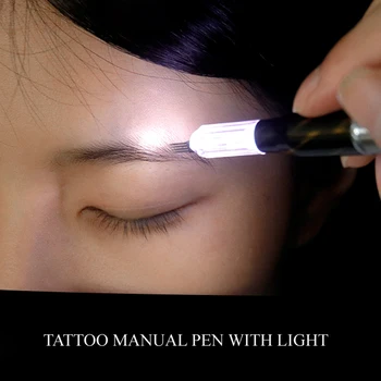 Microblading Tatuaj Accesorii Profesionale de Machiaj Permanent Manual Pix cu Lumina LED-uri pentru Micro Sprancene Buze Unelte de Mână de Aprovizionare