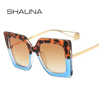 SHAUNA Moda Venețiană Perla Overize Pătrat ochelari de Soare Retro Femei Anti-Albastru Rama de Ochelari