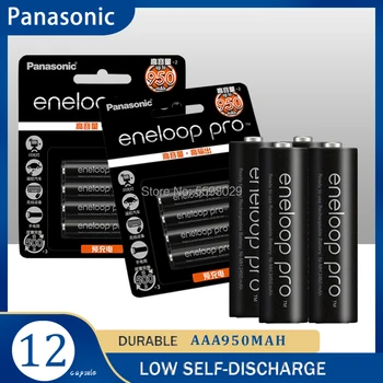 12pcs Original panasonic Eneloop Pro baterie AAA 950mAh 1.2 v nimh instrument electronic prerechargeable baterie