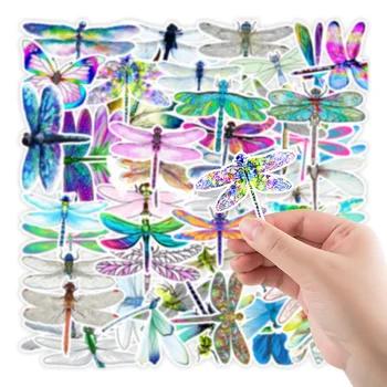 50pcs Insecte Libelula Fluture Autocolante de Desene animate de Animale Autocolante DIY Carte Album Papetărie Chitara PVC Specimen Decor