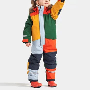 Copiii De Schi Salopeta Costum De Schi Fete Baieti Toamna Iarna Vânt Cald În Aer Liber, Jacheta Fleece Pantaloni Pentru Copii, Schi, Snowboarding Costum