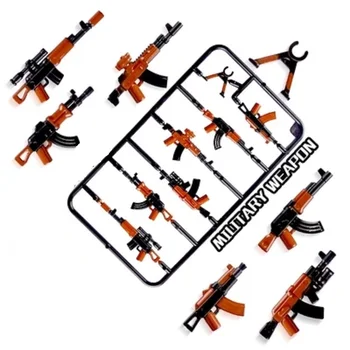AK47 Imprimare Bloc arma Arma Playmobil MOC Militare City SWAT Cifrele Mini Accesorii Cărămizi Bloc Jucarii pentru copii