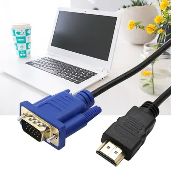 1/1.8/3/5 M compatibil HDMI Femeie la VGA de sex Masculin Cablu Convertor Adaptor Iesire Video 1080P HD pentru PC, Laptop, TV, Monitor, Proiector