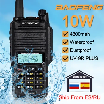 Baofeng UV-9R Plus Radio Ham rezistent la apa IP67 Dual Band VHF UHF Radio FM Transmițător Puternic de 10W 128CH Walkie Talkie UV9R Plus