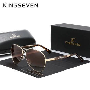 KINGSEVEN 2022 Nouă Tendință de Calitate din Aliaj de Titan pentru Bărbați ochelari de Soare Polarizat ochelari de Soare pentru Femei-Pilot Oglindă Ochelari de Oculos de sol