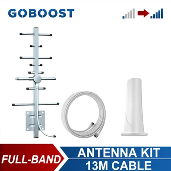 GOBOOST 2G 3G 4G Full Band 12 dBi în aer liber Antena Yagi Tija Antena de Interior Cu 13M Cablu Coaxial Antena Kit De Amplificator de Semnal