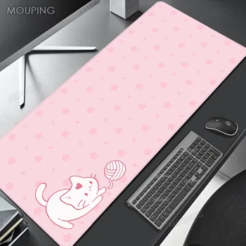 Pisica Mouse-Ul Mat De Laptopuri De Gaming Mat Anime Oraș Noapte Mouse Pad Kawaii Jocuri Accesorii De Instalare Xxl Mousepad Gamer Notebook Covor