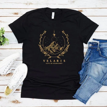 Velaris T-shirt Acotar Cămașă de Noapte Curtea tricouri Femei Tricouri Maneca Scurta Camasi Vintage SJM Orașul Stelelor Topuri Tee