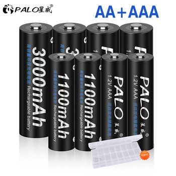PALO 1.2 V AA+AAA Acumulator 3000mAh AA 2A Acumulator NIMH 1.2 V AAA Reîncărcabile NI-MH Baterii Cu suporturi de Baterii