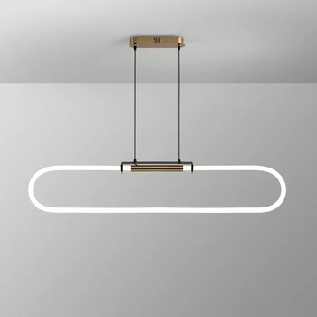 Minimalist restaurant candelabru modern minimalist bar de lux lumina personalitate creatoare de artă benzi cu LED-uri lumina