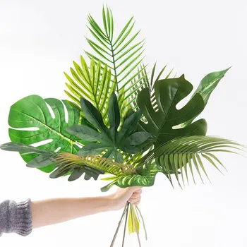 1 buc Monstera Fals Plante Artificiale Frunze Verzi de Plante Tropicale cu Frunze de Palmieri de Moda Creative Decor de Birou Decorarea Casei