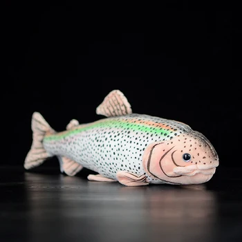 40cm Realiste Mare Păstrăv Curcubeu Jucărie de Pluș Moale Colecție de Jucării de Pluș de Simulare de Animale Ocean Jucărie Cadouri de Crăciun Pentru Copii