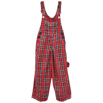 Cultiseed Fetele Roșu Și Negru Carouri Salopete Haine Copii Mari, Copii Noua Moda Largi Picior Pantaloni Casual-O Singură Bucată Costume