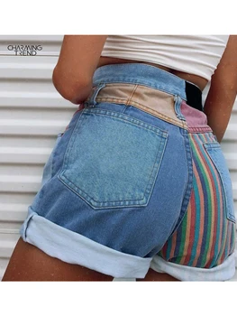 De Înaltă Talie Pantaloni Scurți Din Denim De Moda Pentru Femei 2022 Nou Casual Slim Blugi Scurte Sexy Femeie De Vara Vintage Denim Pantaloni Scurți Pentru Femei