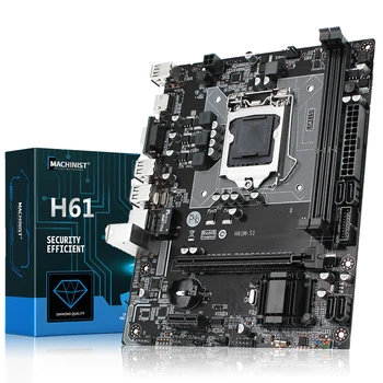 MAȘINIST H61 Suport pentru Placa de baza Intel Xeon CPU Core Procesor DDR3 Destktop Memorie RAM Cu HDMI VGA USB 2.0 Micro-ATX H61M-S1