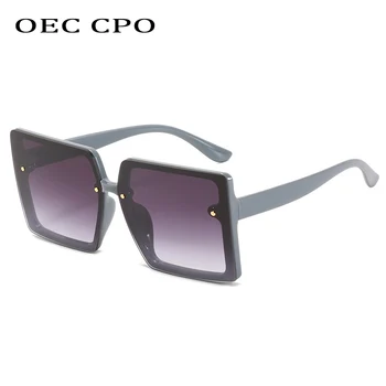 OEC CPO fără ramă Doamnelor Pătrat ochelari de Soare pentru Femei Brand Designer de Epocă Ochelari de Soare Pentru Femei Nuante UV400 Bărbați Ochelari de vedere E672
