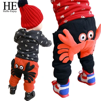 EL Salut Bucurați-vă de băieți Copii pantaloni de Iarnă caldă harem fetita pantaloni Un crab Cu bumbac gros baby boy pantaloni