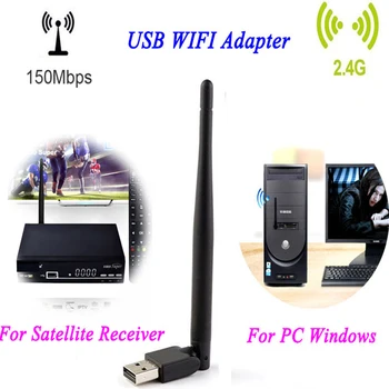 WiFi USB placa de Retea Wireless USB 2.0 150M 802.11 B/G/N LAN Adaptor Rotativ cu Antena pentru Laptop PC Mini Wi-fi Dongle