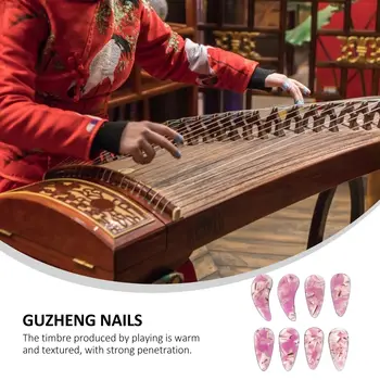 Guzheng Ponturi Chineză Unghiile Alege Titera Unghii False Instrument Portabil Protectori Tv Cu Degetul Mare Ușor De Purtat, Accesorii Chitara