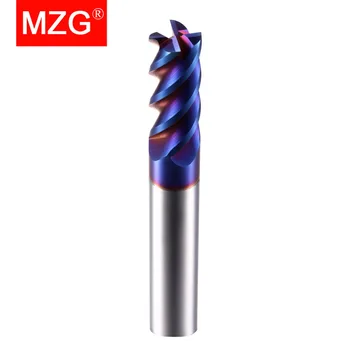 MZG Prelungi End Mill 100L de Tăiere 4 Flaut HRC65 10mm 12mm Metal Prelucrare de Frezat freze Tungsten din Oțel